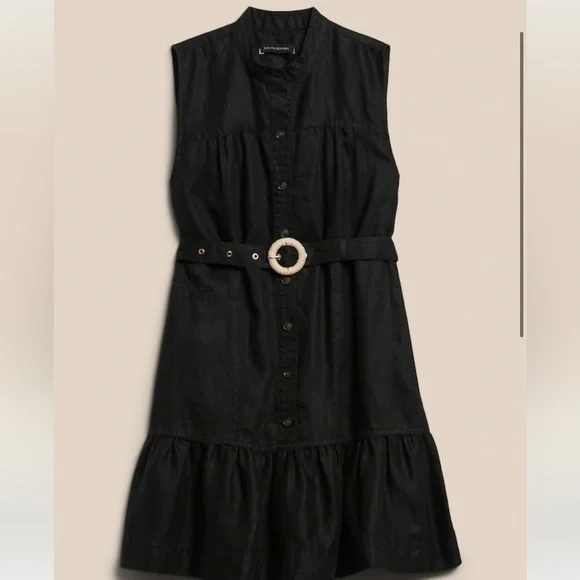 Banana Republic Linen Flounce Dress